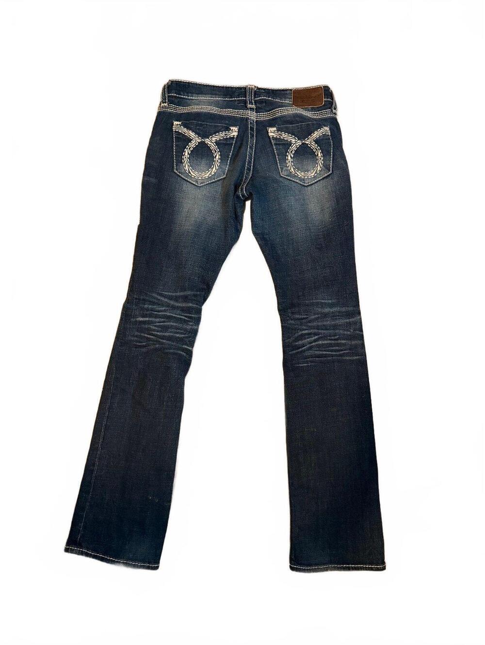 Big Star Women's Dark Wash Bootcut Jeans with Embroidered Back Pockets 28L